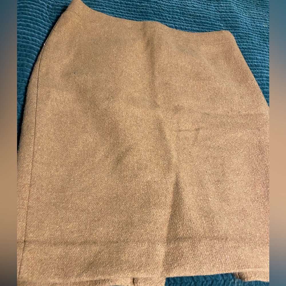 Jcrew Wool Camel Pencil Skirt